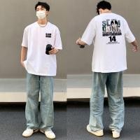 ราคา เสื้อยืดoversize คอกลมแขนสั้น พิมพ์ลายอนิเมะ SLAMDUNK ผ้าฝ้ายนุ่มม่าก ไม่หดไม่ย้วย เสื้อยืดผู้ชายผู้หญิงS 4xl (40617389332)