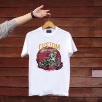 ราคา เสื้อยืด Cotton100 CUSTOM MOTORCYCLE เทคนิคซิลค์สกรีน สีจมลงเนื้อผ้าติดแน่นทน (43569687858)