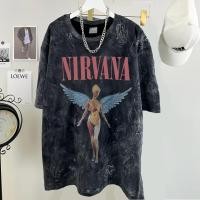 ราคา จัดส่งตลอด 24 ชั่วโมง เสื้อยืดฟอก ผ้าฝ้าย100 Nirvana วงดนตรี เสื้อยืดผ้าฟอก oversize ผ้าคอตตอน100 สไตส์อเมริกา N00013 (40221525606)