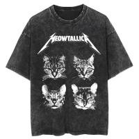 ราคา เสื้อยืดฟอก ผ้าฝ้าย ผ้าฝ้าย100 Oversize สไตล์ฮิปฮอป เรโทร สีดำเข้ม แฟชั่น เรโทรเสื้อ เชิ้ตสำหรับคู่รักชายและหญิง (50850712759)