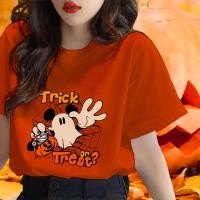 ราคา จัดส่งตลอด 24 ชั่วโมง HALLOWEEN เสื้อ Halloween T Shirt Mickey Mouse เสื้อฮาโลวีน ผ้าCotton 100 ไม่จำกัดเพศ (44268143757)