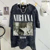 ราคา จัดส่งตลอด 24 ชั่วโมง เสื้อยืดฟอก ผ้าฝ้าย100 Nirvana วงดนตรี เสื้อยืดผ้าฟอก oversize ผ้าคอตตอน100 สไตส์อเมริกา N00016 (40071555983)