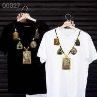 ราคา เสื้อยืดสกรีนลาย สร้อยพระ 5 องค์ เสื้อยืดผ้า MICRO POLYESTER 100 เสื้อยืดผ้าไมโครโพลีเอสเตอร์ 100 (26190927016)