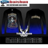 ราคา NEW เสื้อยืดผ้าคอตตอน ลายพระวิษณุ Yibaishun เสื้อยืดผู้ชาย UnisexS 5XL แขนยาว1 (41575026058)
