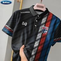 ราคา เสื้อโปโลทีมชาติไทยสำหรับผู้ชาย หลากสี แขนสั้น ระบายอากาศเย็นสบาย เสื้อโปโลสีดำ (41425991810)