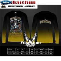 ราคา NEW เสื้อยืดผ้าคอตตอน ลายพระวิษณุ Yibaishun เสื้อยืดผู้ชาย UnisexS 5XL แขนยาว3 (40875021563)