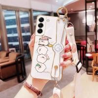 ราคา SAMSUNG สี่หมูเคสโทรศัพท์samsung Galaxy S22 S23 S24 Plus S22 S23 S24 Ultra S23 S24 FE S22 S23 S24 ปลอกสายรัดข้อมือBracket Anti Dropป้องกันกรณีเชือกสายยาว (25434040414)