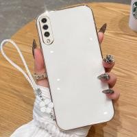 ราคา ปลอกสําหรับ Samsung Galaxy A70S A70 A50S A50 A30S A30 A20S M30S A20 A7 2018 A750 หรูหรา Electroplated ตรงขอบซิลิโคนนุ่มโทรศัพท์ป้องกันกรณีดอกไม้เชือกแขวนเชือก (28008759851)