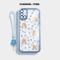 ราคา เคส Samsung Galaxy A31 A51 A71 A21S 4G ดอกไม้ หมี กันกระแทก ใส เคสโทรศัพท์ ป้องกัน พร้อมเชือกแขวน ดอกไม้ (25626054255)