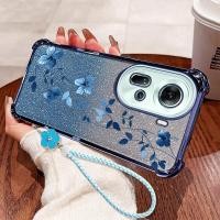 ราคา ปลอกสําหรับOppo Reno 11 5G Reno11 F 5G Reno11 Pro 5G 11F Reno 10 Pro 5G Reno10 5Gดอกไม้เถาดอกไม้เชือกแขวนGlitter Powder Anti Dropเคสโทรศัพท์ (43302420422)