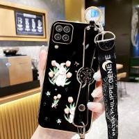 ราคา SAMSUNG VRQRเคสโทรศัพท์สําหรับSamsung Galaxy A12 M12 F12 A22 M22 F22 M32 4G 5G A12 Nacho A12Sปลอกแมวน่ารักและกระต่ายสายรัดข้อมือวงเล็บกันกระแทกพร้อมเชือกยาว (42166166642)