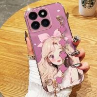 ราคา VRQRเคสโทรศัพท์สําหรับHuawei Honor X8C X8B X8 5G X6C X6B X6A Plus X6S X6 Honor 70 Lite Elegant Girlพร้อมสร้อยข้อมือFour Cloverฝาครอบป้องกัน (42122385858)