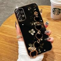 ราคา SAMSUNG ปลอกสําหรับSamsung Galaxy A23 A32 A52 A72 4G 5G A33 A53 A73 M32 A52S 5G Elegantปีนเขาพืชรักสร้อยข้อมือElectroplatedกันกระแทกเคสโทรศัพท์ (41253509613)