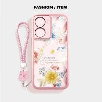 ราคา VRQRเคสโทรศัพท์สําหรับOppo Realme 14T 14X 5G Realme 14 Pro Plus 5G Realme 14 Pro 5G Realme 14 Pro Lite 5Gปลอกดอกไม้ผีเสื้อสีขาวเชือกฝาครอบกันกระแทกใส (40663617484)