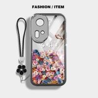 ราคา VRQR สําหรับOppo Reno 11 5G Reno11 F 5G Reno11 Pro 5G 11F Reno10 5G Reno 10 Pro 5Gโรแมนติกดอกไม้สนามกับดอกไม้เชือกแขวนโปร่งใสกันกระแทกเคสโทรศัพท์ (40155456646)