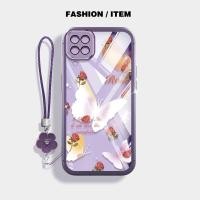 ราคา SAMSUNG VRQRเคสโทรศัพท์สําหรับSamsung Galaxy A12 M12 F12 A22 M22 F22 M32 M33 M53 4G 5G A12 Nacho A12Sปลอกสีขาวผีเสื้อดอกไม้เชือกใสกันกระแทก (40013637138)
