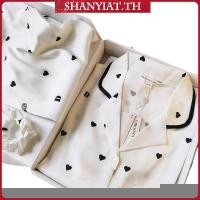 ราคา ชุดนอนฝรั่งเศสพรีเมี่ยมความรู้สึกผ้าไหมน้ําแข็งฤดูร้อนเบาหรูหราสีขาวแขนยาวความรู้สึกเย็นชุดเสื้อผ้าที่บ้าน (51251347856)