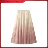 ราคา 2 ด้าน ANGEL กระโปรงยาว เอวสูง ทรงเอ จับจีบ ไล่โทนสี สไตล์เกาหลี แฟชั่น สําหรับผู้หญิง (40473052882)