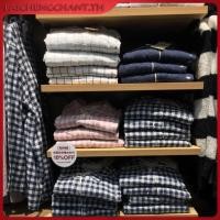 ราคา Muji ชุดนอนแขนยาว ผ้าฝ้ายแท้ ลายสก๊อต สองชั้น เรียบง่าย สําหรับผู้ชาย และผู้หญิง (26763034056)