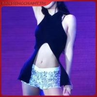 ราคา Blackpink Jennie เสื้อสายเดี่ยวเซ็กซี่ ผ้าถัก เข้ารูป สีดํา แฟชั่นสําหรับสตรี (41222367885)