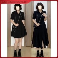 ราคา Papinas ชุดเดรสทำงานคอโปโลดีไซน์เท่สำหรับสาวอวบไซส์ใหญ่ชุดเดรสสีดำตัวเล็กสำหรับผู้หญิงใส่แล้วดูผอมในฤดูร้อน (25497427721)