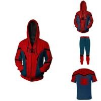 ราคา เสื้อฮู้ดและกางเกงสไปเดอร์แมนสไตล์มาเวลสำหรับคอสเพลย์ผู้ชาย (52551105783)