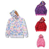 ราคา Bape Shark เสื้อฮู้ดพิมพ์ลายระบายอากาศได้ดี สวมใส่สบายสำหรับทุกเพศ (45350090878)