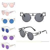 ราคา แว่นกันแดดทรงกลม Retro Polarized มีดีไซน์Vintage Steampunk ของขวัญที่สมบูรณ์แบบ (43674636479)