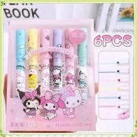 ราคา youngtime ปากกาเน้นข้อความ Sanrio Hello Kitty แบบอเนกประสงค์ 6 ชิ้น เซ็ต ปากกามาร์กเกอร์สำหรับนักเรียน DIY สีสันสดใส ชุดอุปกรณ์การเรียน youngtime (29288413807)