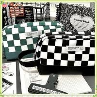 ราคา youngtime กระเป๋าใส่ดินสออเนกประสงค์ลายสก็อตสีดำและสีขาวความจุขนาดใหญ่ กระเป๋าใส่เครื่องเขียนนักเรียน youngtime (49751220464)