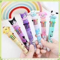 ราคา youngtime Kawaii Sanrio Press ปากกาลูกลื่น 10 สี ลายการ์ตูน Kuromi Melody Cinnamoroll ปากกาหลากสี อุปกรณ์การเรียนสำหรับนักเรียน youngtime (42060730484)