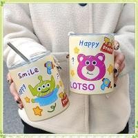 ราคา youngtime แก้วน้ำแบบหลอดดูดลายหมีสตรอว์เบอร์รีน่ารัก 400 มล พกพาสะดวก แก้วน้ำแบบหลอดดูดในรถยนต์ แก้วของขวัญ แก้วคู่รัก youngtime (40710705562)