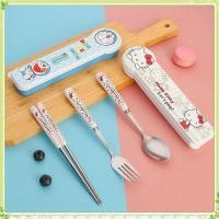ราคา youngtime ชุดช้อนส้อมตะเกียบโดราเอมอน Hello Kitty ชุดช้อนส้อมการ์ตูนสแตนเลส ช้อนส้อมบนโต๊ะอาหาร พกพาสะดวก ชุดช้อนส้อมนักเรียน youngtime (26540201583)