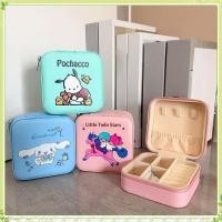 ราคา youngtime Sanrio Kawaii Hello Kitty สร้อยคอ แหวน เครื่องประดับ กล่องการ์ตูนอนิเมะ My Melody Kuromi หนัง Pu กล่องเก็บของเดสก์ท็อปแบบพกพา ของขวัญ youngtime (26380925748)