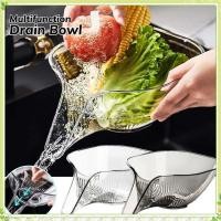 ราคา youngtime ชามระบายน้ำพลาสติกอเนกประสงค์สำหรับห้องครัว ตะกร้าสร้างสรรค์เหนืออ่างล้างจานสำหรับทำความสะอาดผักและผลไม้ ตะกร้ากรองผสมชามสลัดและบะหมี่ youngtime (56301001248)