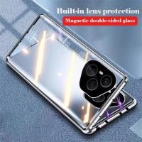 ราคา เคสสําหรับ Honor400 Honor 400 Pro Lite 400Pro 400Lite Honor400Pro Honor400Lite 5G เคสโทรศัพท์กระจกสองด้านแม่เหล็กพลิกปลอกแม่เหล็กกันชนโลหะเต็ม 360 Protection Hard Cases Cover (40566568354)