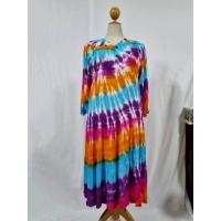 ราคา เดรสยาวสาวอวบ ลายมัดย้อม อก 38 เอว 40 สะโพก 44 ยาว 48 (50800445127)