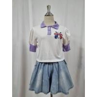 ราคา เสื้อสีขาวคอปก ทรงครอปแขนตุ๊กตา อก 36 ยาว 16 (41465542697)