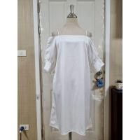 ราคา เดรสสีขาว สายเดี่ยวโชว์ไหล่ อก 36 เอว 40 สะโพก 44 ยาว 35 (40908620755)