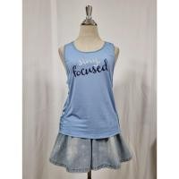 ราคา เสื้อออกกำลังกาย สีฟ้า F F ไซส์ S อก 34 ยาว 22 (40606437270)