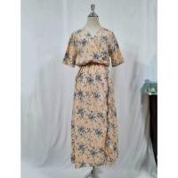 ราคา เดรสยาวสีโอรสลายดอก ป้าย Giftay Shop อก 34 เอว 20 28 สะโพก 40 ยาว 52 (40273983873)