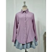 ราคา เสื้อเชิ้ตแขนยาว สีม่วง ป้าย ME MIND อก 34 ยาว 23 (40721728547)