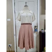 ราคา เดรสทูโทนสีครีม นู้ด อก 34 เอว 28 สะโพกฟรีไซส์ ยาว 35 (42702909448)