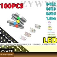ราคา 100ชิ้น นํา ไดโอด042 0603 0805 1206สีแดงสีฟ้าสีขาวมรกตสีเขียวสีเหลืองสีส้มสีเหลืองสีเขียวน้ําแข็งสีฟ้าสีชมพูอบอุ่นสีขาวส่องสว่างไดโอดนําชิ (29766420444)