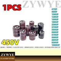 ราคา 1pcs Electrolytic Capacitor 450V 47UF 68UF 100UF 120UF 150UF 180UF 220UF 270UF 330UF 390UF 470UF 560UF 680UF 820UF 100UF Horn Hard Foot Electrolytic Capacitor Hard Foot ตัวเก็บประจุ Hard Foot ตัวเก็บป