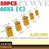 ราคา 10PCS Tantalum Capacitor C ประเภท 6032 6 3 V 10 V 16 V 25 V 35 V 50 V 4 7 10 22 33 47 100UF 227J 107A 2226C 476C 107C 226E 36E ตัวเก็บประจุสีเหลือง Tantalum ตัวเก็บประจุ (44250329240)