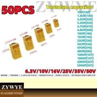 ราคา 50pcs Patch Tantalum Capacitor 3528 B ประเภท 25V 16V 10V 6 3V 35V 50V 1UF 10uF 2 2UF 22UF 3 3UF 33UF 4 7 UF 475 1206 100UF 107 สีเหลือง Gallbladed Capacitor 1210 3228 (29880395684)