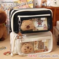 ราคา แฟชั่นกล้วย กระเป๋าดินสอ คาปิบาระ น่ารักพร้อมสติกเกอร์เข็มกลัดเด็กปากกากรณีกระเป๋าซิป 60 100 หน่วยหุ้นใหม (56700975833)
