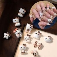 ราคา fashionbanana 10 ชิ้นเสือดาว Hello Kitty Nail Art Party Charms อุปกรณ์เสริมเสือดาวพิมพ์ Bow Star เรซิ่นเล็บ Charms Party ตกแต่งสต็อกใหม่ (53150907997)