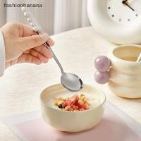 ราคา แฟชั่นกล้วย ช้อนด้ามมุกสแตนเลสสําหรับของหวานกาแฟชาหุ้นใหม่ (47451047313)